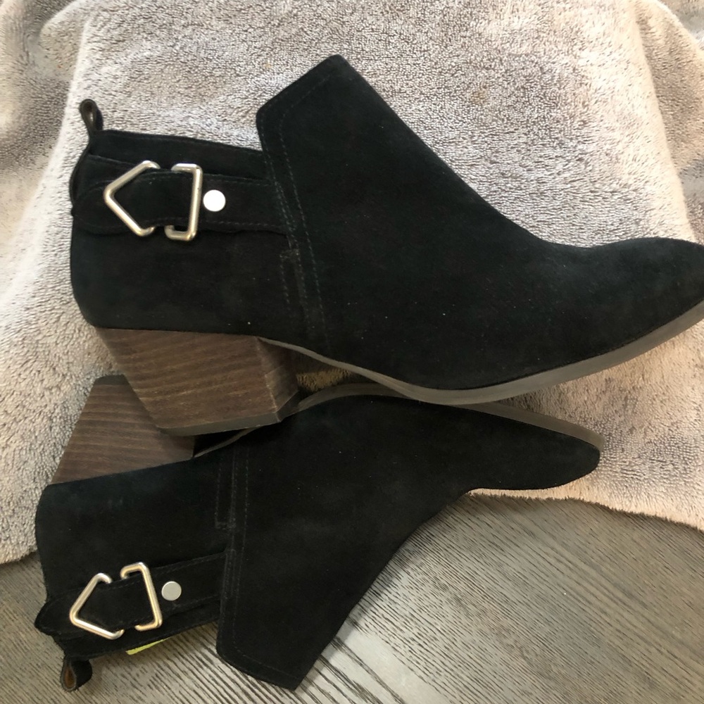 Franco Sarto black suede ankle boots - Picture 6 of 15